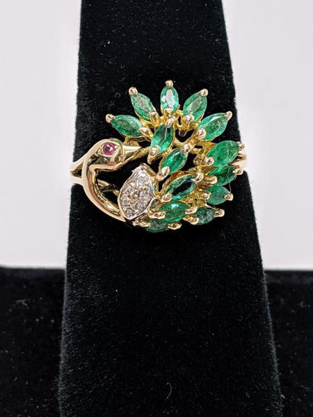 Vintage Peacock Ring