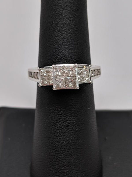 Picture of CLEARANCE Princess Cluster Engagement Ring
