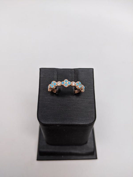 Turquoise and Rose Gold Band