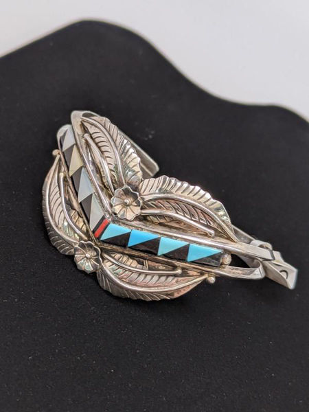 Picture of Navajo Turquoise and Onyx Cuff