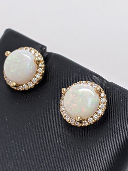 Picture of Opal and Diamond Earrings