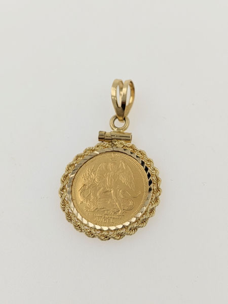 Picture of 1/20 Isle of man 1990 gold coin 14kt pendant